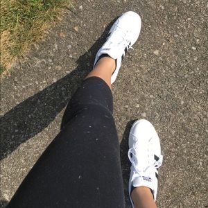 Brand new, white, Adidas Advantage sneakers.